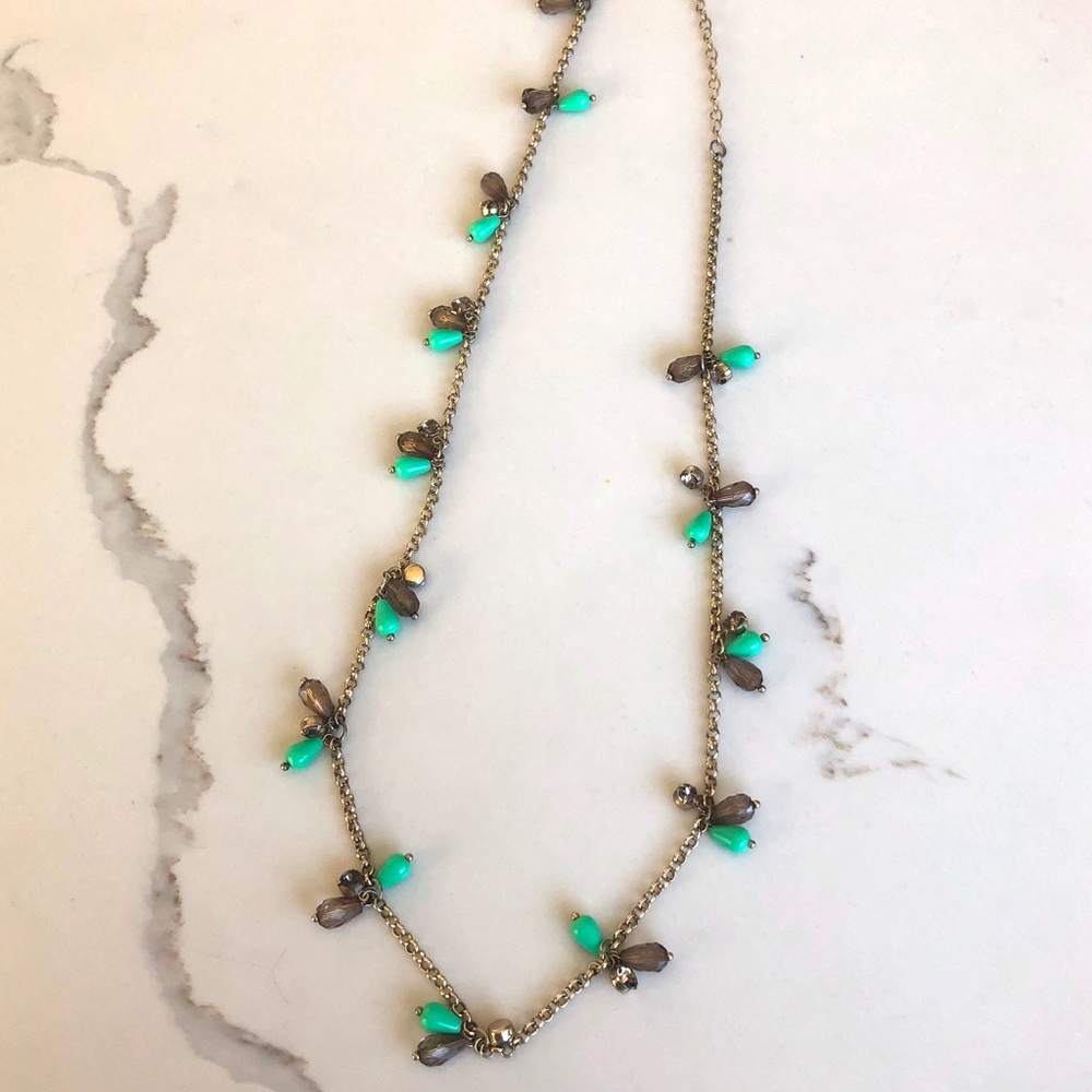 Banana republic mint green and brownish necklace